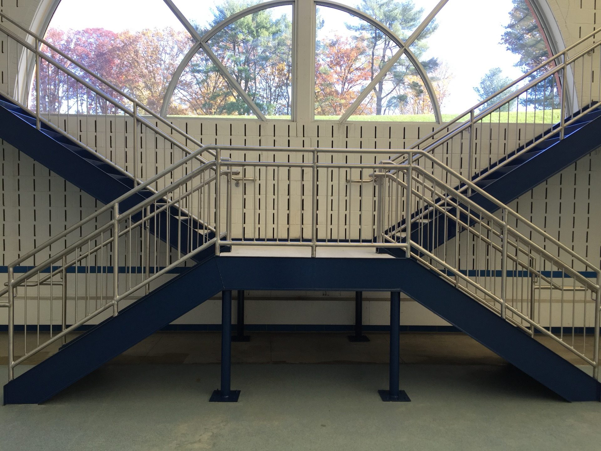 Pool stair architectural feature